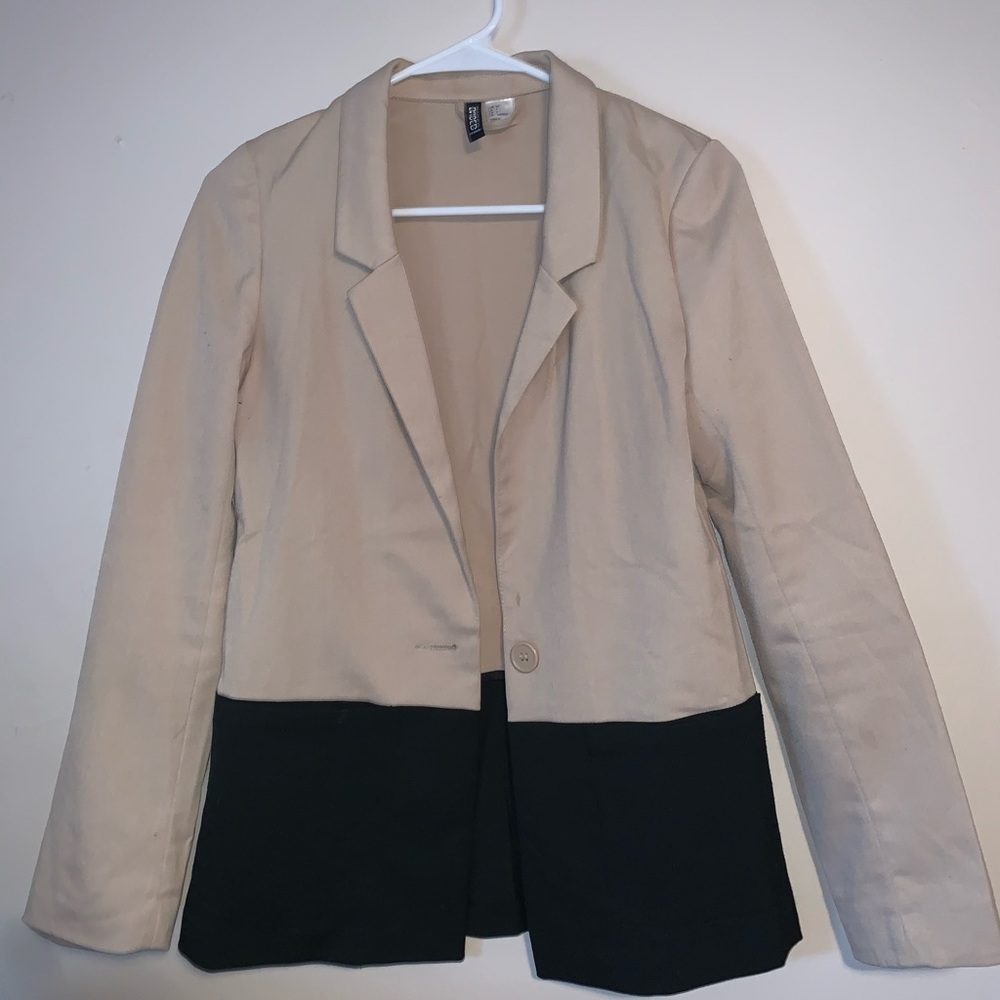 Cream and Black blazer